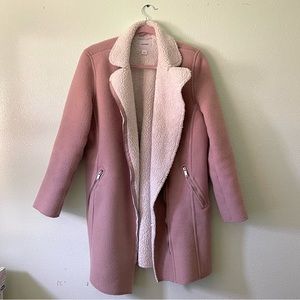 Old Navy Coat- Mauve Pink Sherpa Jacket